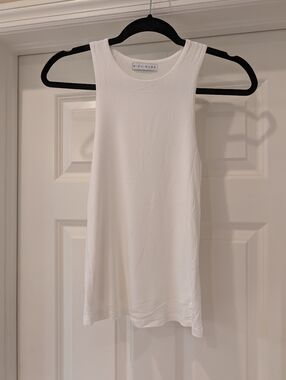 Miou Muse White Racerback Tank Top Size Small